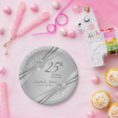 00e Zilverweddenschap Jubileum Papieren Bordje (Feest)