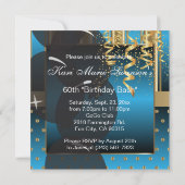 00th Birthday Girl Bash Party - Blue Kaart (Achterkant)