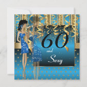 00th Birthday Girl Bash Party - Blue Kaart (Voorkant)