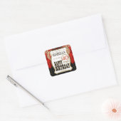 00th Birthday Name and Age - Red Square Sticker (Envelop)