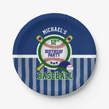 00th Birthday Party - Baseball - Donkergroen