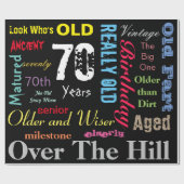 00th Happy Birthday in een groot graffiti-ontwerp Cadeaupapier (Vlak)