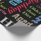 00th Happy Birthday in een groot graffiti-ontwerp Cadeaupapier (Hoek)