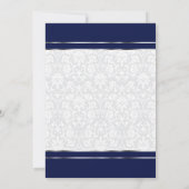 00th Heart Jubileum Design - Navy en Wit Kaart (Achterkant)