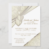 00th Vintage Ivoorkleurige Crème Jubileum Kaart (Voorkant)