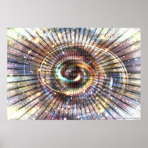 010010101001010101 (deel 2)   Code Binaire Cybersp Poster