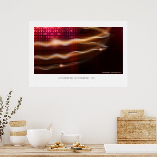 01001010100101101 | Cyberwereld Poster (Keuken)
