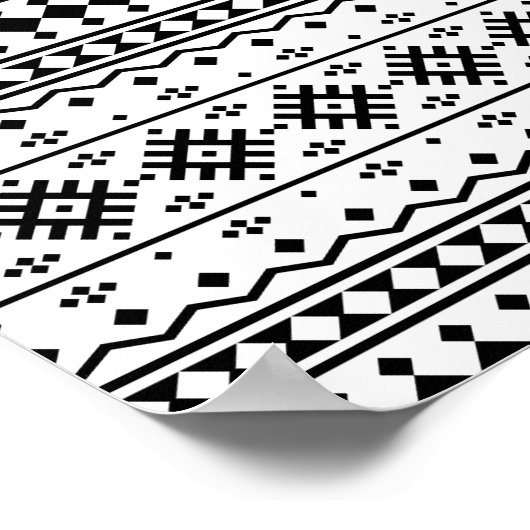 01012020 Tribal etnische Patroon-01 Poster (Hoek)