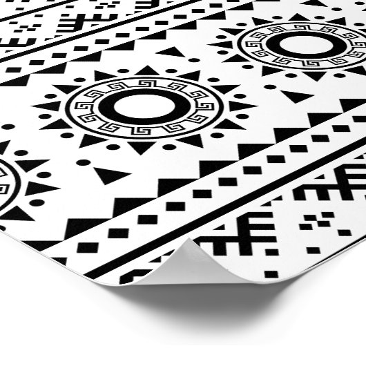 01012020 Tribal etnische Patroon-02 Poster (Hoek)