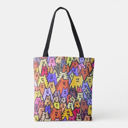 0101 - Katten Canvas tas (Achterkant)