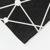 010316 Netwerk - Wit op Zwart Fleece Deken (Hoek)