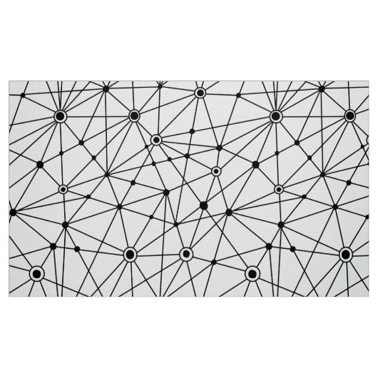 010316 Netwerk - Zwart op wit Stof (Fat Quarter)