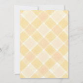 010 Amber Watercolor Gingham Birds Baby Shower Kaart (Achterkant)