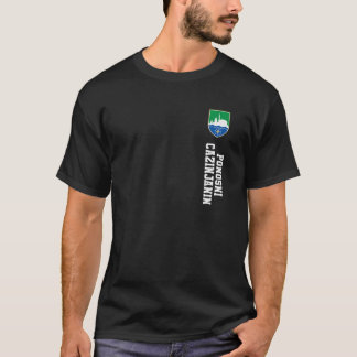 011 Cazin Bosnia vlag Achternaam Coat of Arm Emble T-shirt