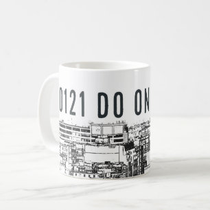0121 DOE ONE en Birmingham cityscape op mok