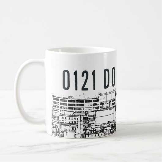 0121 DOE ONE en Birmingham cityscape op mok (Links)