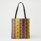 0124 - Diamantpatroon - Canvas tas (Voorkant)