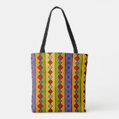 0124 - Diamantpatroon - Canvas tas (Achterkant)