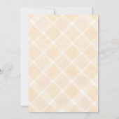 012 Copper Watercolor Gingham Birds Baby Shower Kaart (Achterkant)