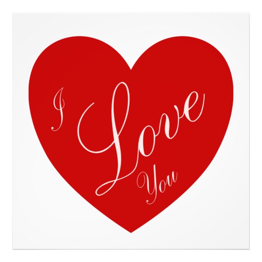 012 Ik hou van You Red Foto Afdruk (Voorkant)