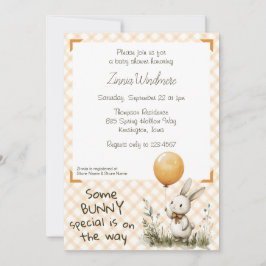 012 Koper Oranje • Some Bunny Special Baby Shower Kaart
