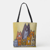0131 - Negen katten Canvas tas (Achterkant)