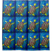 0136 - Schildpadpatroon - Douchegordijn (Voorkant)