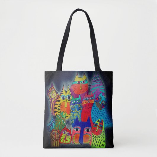 0139 Moderne katten - Canvas tas (Voorkant)