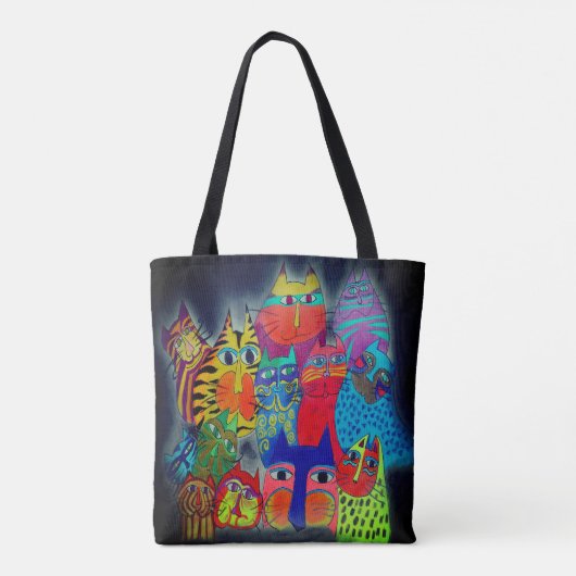 0139 Moderne katten - Canvas tas (Achterkant)