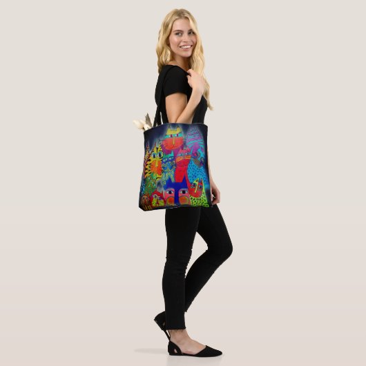 0139 Moderne katten - Canvas tas (Op model)