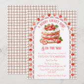 013 Chocolade Aardbei Shortcake Baby Shower Kaart (Voorkant / Achterkant)