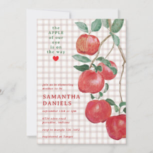 013 Chocolade Appel van Onze Oog Gingham Baby Show Kaart