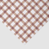 013 Chocolade Bruine Gingham Tissue Papier (Detail)