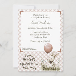 013 Chocolade • Een speciale konijn baby shower Kaart