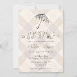 013 Chocolade Plaid Paraplu Babysprinkle Shower Kaart