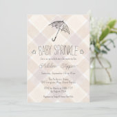 013 Chocolade Plaid Paraplu Babysprinkle Shower Kaart (Staand voorkant)