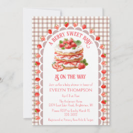 013 Chocolate Strawberry Shortcake Baby Shower Kaart