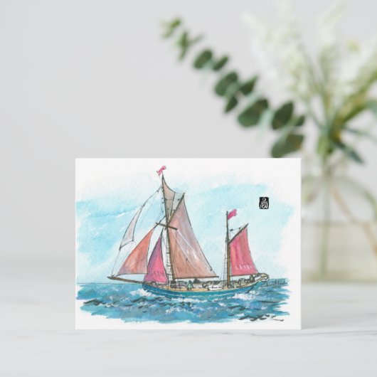 (013) Yukon Sailships Briefkaart (Staand voorkant)