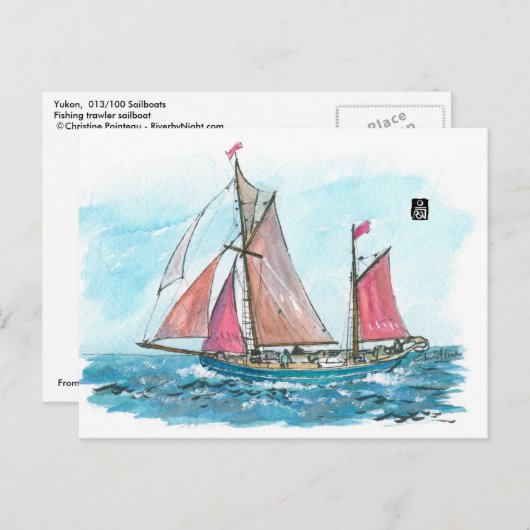 (013) Yukon Sailships Briefkaart (Voorkant / Achterkant)