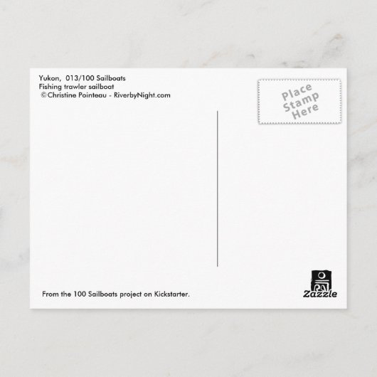 (013) Yukon Sailships Briefkaart (Achterkant)