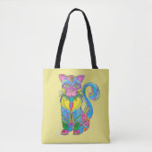 0144 - Kat Alebrije - Canvas tas (Voorkant)