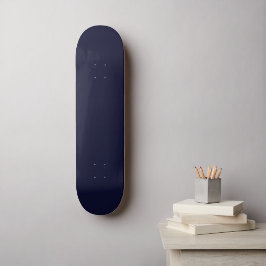 #014 Dark Navy kleur Collectie Persoonlijk Skateboard (Muurkunst)