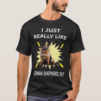 014 Ik hou echt van Duitse herder OK T-shirt