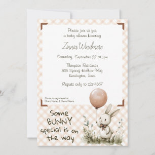 014 Latte Bruin • Some Bunny Special Baby Shower Kaart