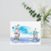 (014) Tall Ship Naval Combat Briefkaart (Staand voorkant)