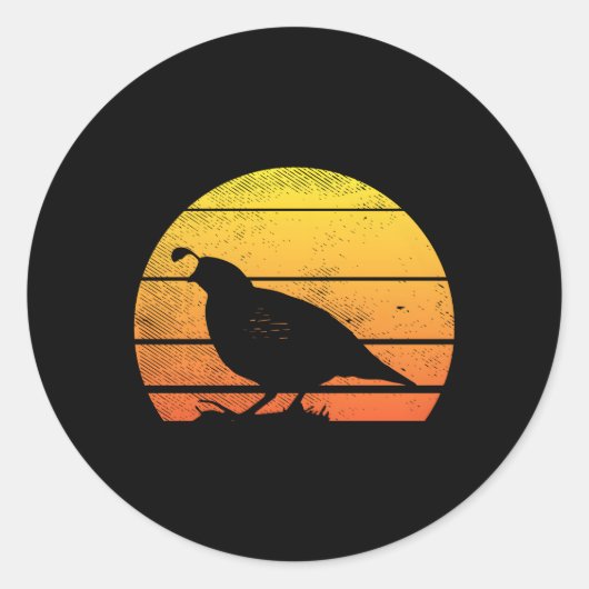 015719 Kwartelvogel fazant jacht boog jager Ronde Sticker (Voorkant)
