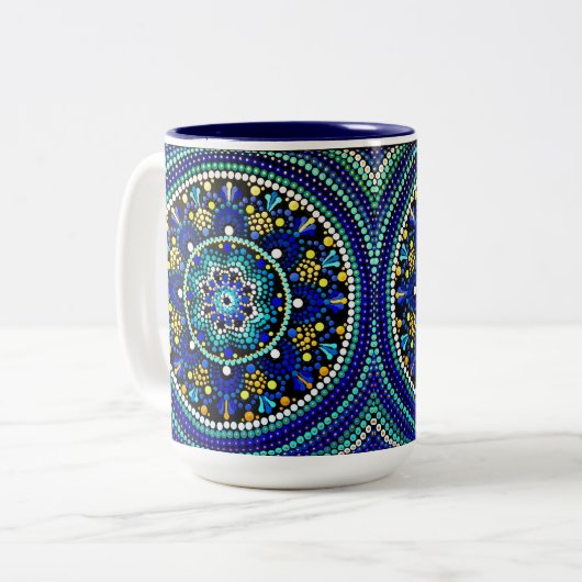0158 - Mok Ble Talavera Mandala (Voorkant links)