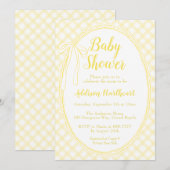 015 Citroen erfstuk kant gingham babyshower Kaart (Voorkant / Achterkant)