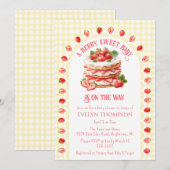 015 Citroenruit Aardbei Shortcake Baby Shower Uitn Kaart (Voorkant / Achterkant)
