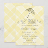 015 Citroenruit Paraplu Babysprinkle Shower Kaart (Voorkant / Achterkant)
